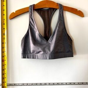 Gray sports bra